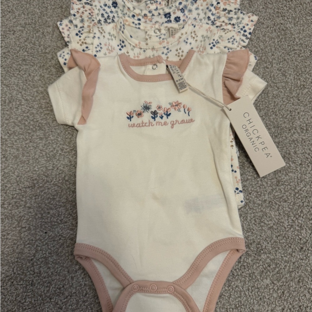 Set of 3 Chick Pea onesies